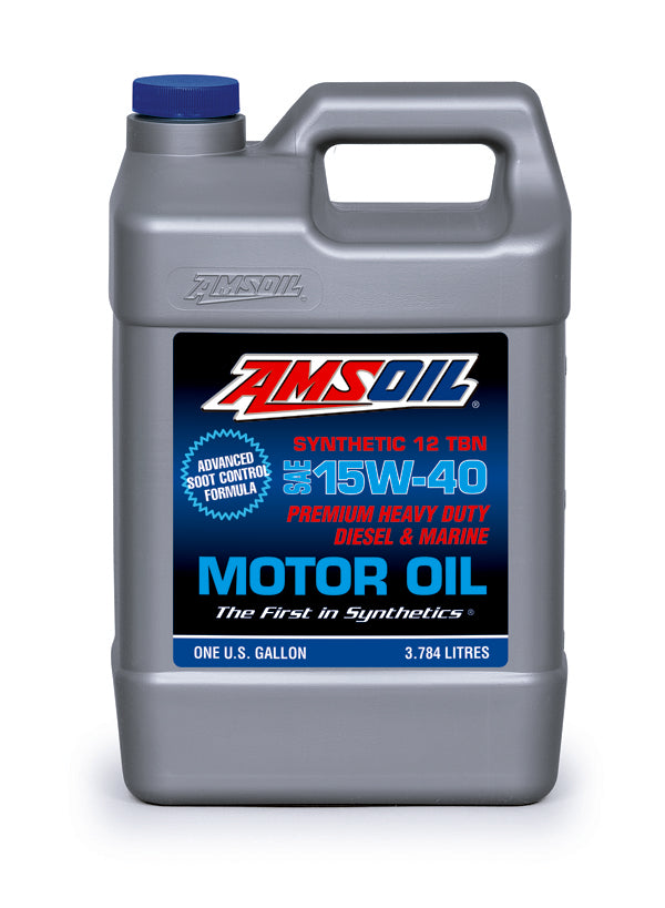 AMSOIL SAE 15W-40 syntetisk Heavy Duty Diesel and Marine motorolie – 3,78 L