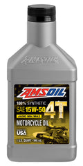 AMSOIL 15W-50 100% syntetisk 4T Performance 4-Stroke motorcykelolie – 0,946 L
